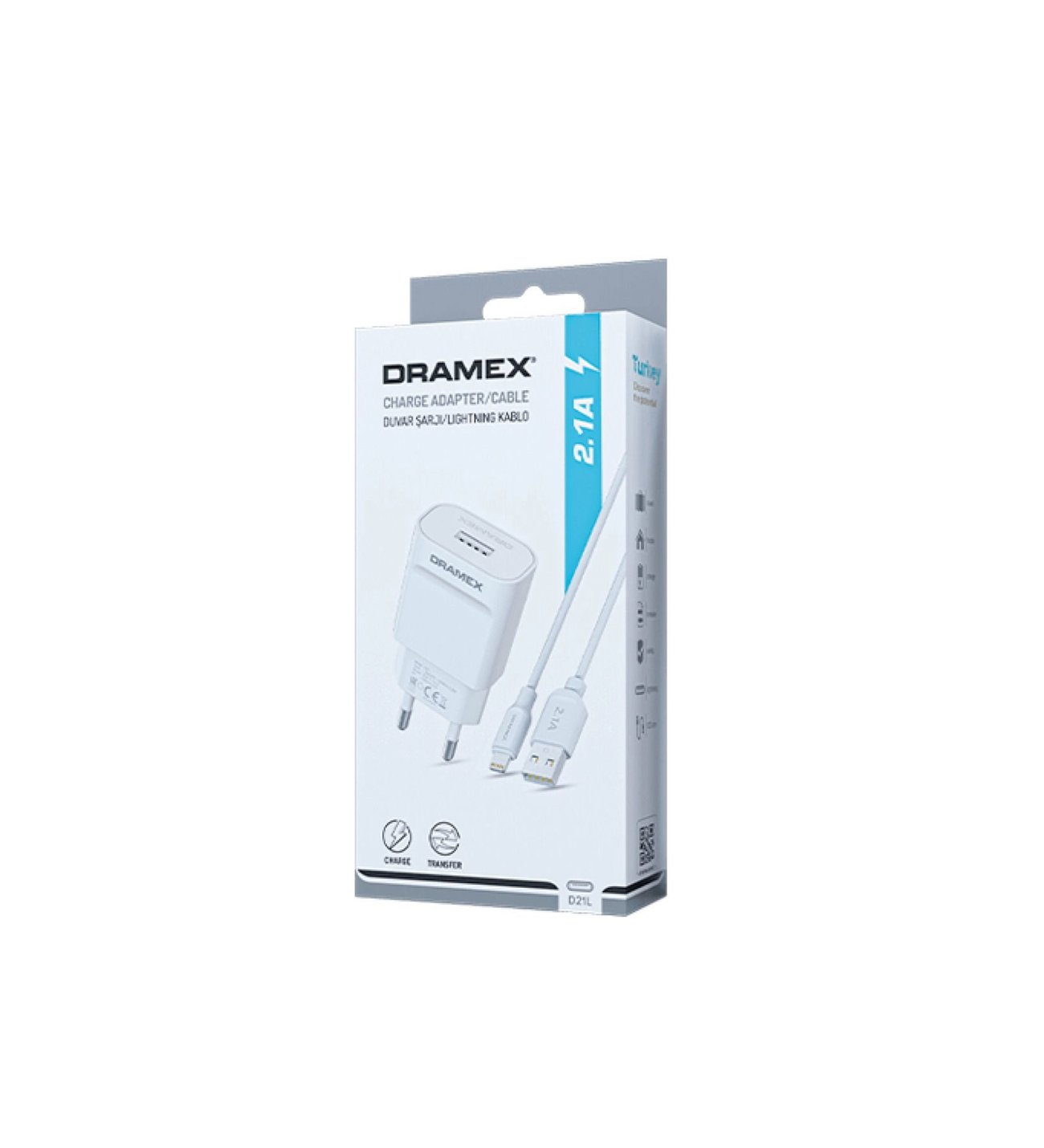 DRAMEX D21L 2.1A I PHONE ŞARJ ALETİ 